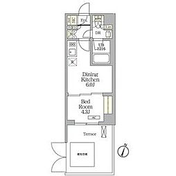 AIFLAT明大前 1DKの間取図画像