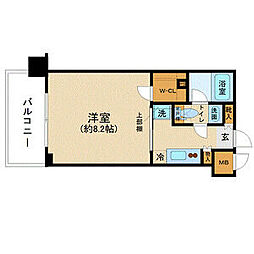 ZOOM調布 1Kの間取図画像