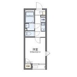 レオネクスト水木 1Kの間取図画像