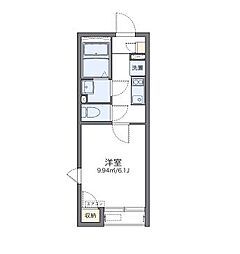レオネクスト水木 1Kの間取図画像