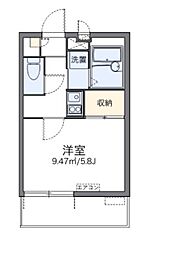 パルフェタムール北沢 1Kの間取図画像