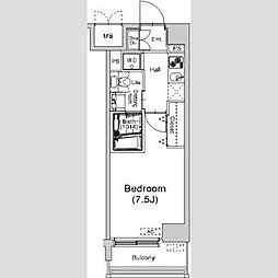プラウドフラット仙川 1Kの間取図画像