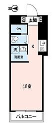 ペガサスマンション経堂 ワンルームの間取図画像