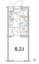 XEBEC経堂 1Kの間取図画像
