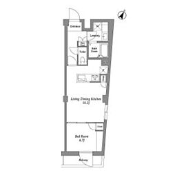 ザ・レジデンス用賀 1LDKの間取図画像