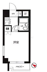 ライオンズマンション三軒茶屋第6 1Kの間取図画像