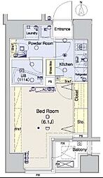 ブライズ三軒茶屋 1Kの間取図画像