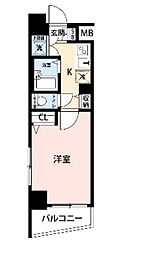 CYNTHIA三軒茶屋太子堂 1Kの間取図画像