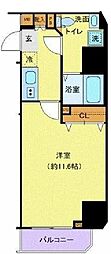京王線 代田橋駅 徒歩6分の賃貸マンション 11階1Kの間取り