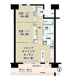 小田急小田原線 祖師ヶ谷大蔵駅 徒歩11分の賃貸マンション 5階1SLDKの間取り