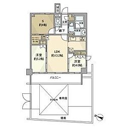 京王線 下高井戸駅 徒歩4分の賃貸マンション 1階2SLDKの間取り