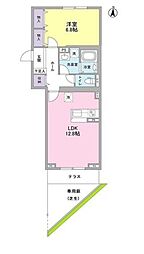 東急多摩川線 矢口渡駅 徒歩3分の賃貸マンション 1階1LDKの間取り