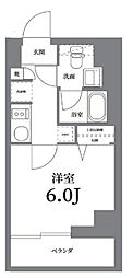 JR南武線 武蔵小杉駅 徒歩4分の賃貸マンション 8階1Kの間取り