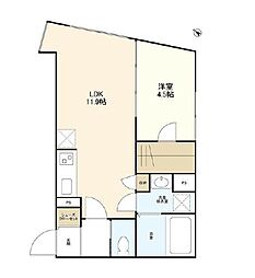 東急世田谷線 三軒茶屋駅 徒歩5分の賃貸マンション 1階1LDKの間取り