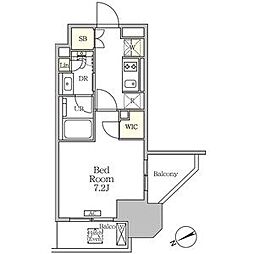 JR京浜東北・根岸線 大森駅 徒歩2分の賃貸マンション 12階1Kの間取り