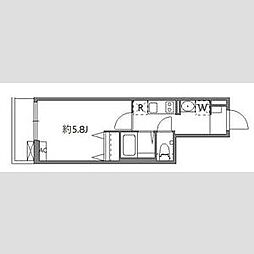 京急本線 六郷土手駅 徒歩5分の賃貸マンション 1階1Kの間取り