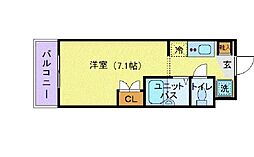 小田急小田原線 代々木上原駅 徒歩3分の賃貸マンション 3階ワンルームの間取り