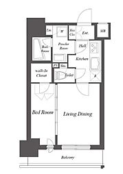 京王線 幡ヶ谷駅 徒歩4分の賃貸マンション 7階2Kの間取り