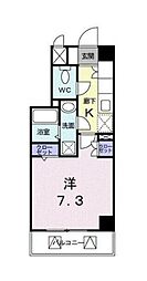 東急田園都市線 三軒茶屋駅 徒歩6分の賃貸マンション 4階1Kの間取り