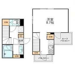 東急田園都市線 池尻大橋駅 徒歩2分の賃貸マンション 4階1Kの間取り