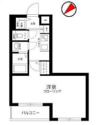 小田急小田原線 豪徳寺駅 徒歩5分の賃貸マンション 2階1Kの間取り