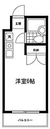 京急本線 雑色駅 徒歩5分の賃貸マンション 3階ワンルームの間取り