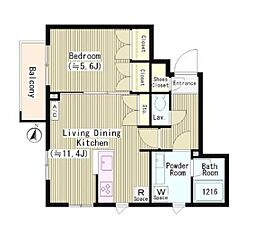 京王線 笹塚駅 徒歩6分の賃貸マンション 3階1LDKの間取り