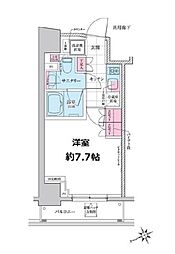 東急世田谷線 三軒茶屋駅 徒歩5分の賃貸マンション 5階1Kの間取り