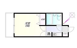 東急田園都市線 池尻大橋駅 徒歩5分の賃貸マンション 3階1Kの間取り