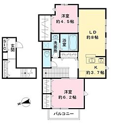 Vieuno NOZAWA 2LDKの間取図画像