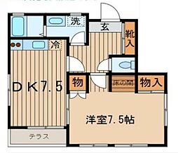 クレセンテ 1LDKの間取図画像