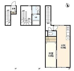 東急大井町線 等々力駅 徒歩11分の賃貸マンション 1階1LDKの間取り