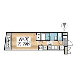 世田谷区下馬6丁目マンション 1Kの間取図画像