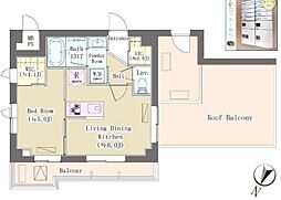 ParkResidence三軒茶屋 1LDKの間取図画像