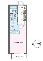 アルティザ池尻 ワンルームの間取図画像