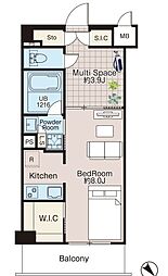 世田谷区三宿1丁目マンション ワンルームの間取図画像