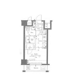 アーバイル三軒茶屋 ワンルームの間取図画像