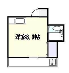 マンションメナハウス ワンルームの間取図画像