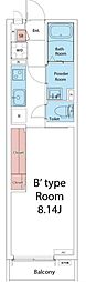 リブリ・三軒茶屋 1Kの間取図画像
