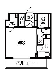 レジデンスコート世田谷若林 1Kの間取図画像