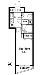 フェニシア三軒茶屋 1Kの間取図画像