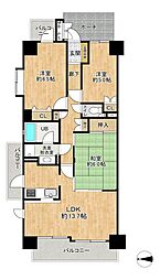 エステ・スクエア千葉中央 3LDKの間取図画像