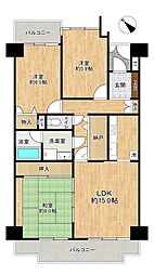 シャルマン幕張3号棟 3SLDKの間取図画像