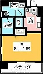 共同ハイツ西大須 5階1Kの間取り