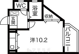 シティライフ池下 4階ワンルームの間取り