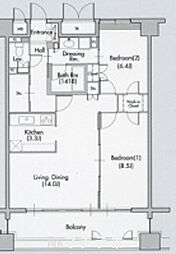グラン・アベニュー 名駅 7階2LDKの間取り