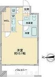 エルブ浄心 4階ワンルームの間取り