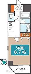 RIDGE大曾根 2階1Kの間取り