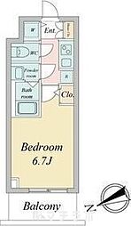 オーキッドレジデンス鶴舞 14階1Kの間取り