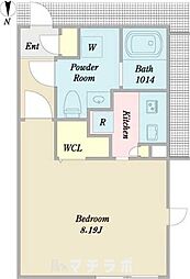 Branche御器所 5階ワンルームの間取り